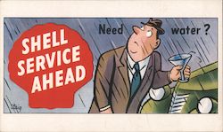 Need Water? Shell Service Ahead Advertising Postcard Postcard Postcard