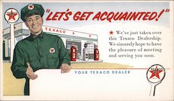 "Let's Get Acquainted!" We've Just Taken Over This Texaco Dealership. Advertising Postcard Postcard Postcard