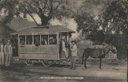 Rapid Transit in Mexico - Trolley Pulled by a Donkey Postcard