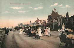 Swinemünde Promenade Świnoujście, Poland Eastern Europe Postcard Postcard Postcard