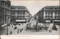 Piazza della Borsa e Corso Umberto I Naples, Italy Postcard Postcard Postcard