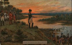 Napoleon's Army Crossing the Neman River 1812, Mazurowski Russia Postcard Postcard Postcard