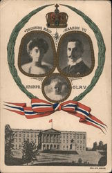 Royal Family of Norway - King Haakon VII, Maud of Wales, Kronprins Olav Postcard