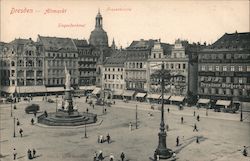 Old Market Victory Monument, Church of Our Lady Dresden, Germany Postcard Postcard Postcard