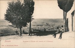 Panorama of Florence from the Convent of San Francesco Fiesole, Italy Postcard Postcard Postcard