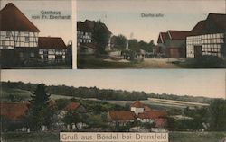 Greetings - Bördel, Dorfstraße, Gasthaus von Fr. Eberhardt Dransfeld, Germany Postcard Postcard Postcard