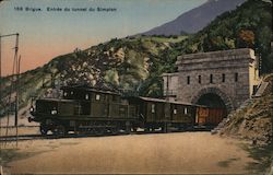 Entrance to the Simplon Railway Tunnel Postcard