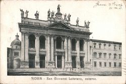 Facade of Basilica di San Giovanni in Laterano Rome, Italy Postcard Postcard Postcard