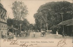 Street scene. union Place, Colombo, Ceylon Postcard