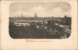 München vom Maximilianeum Munich, Germany Postcard Postcard Postcard