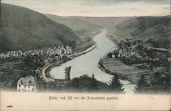 Bullay und Alf von der Prinzenhöhe gesehen Postcard