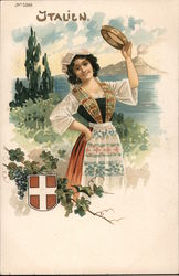 Italien. - Italian Woman Italy Postcard Postcard Postcard