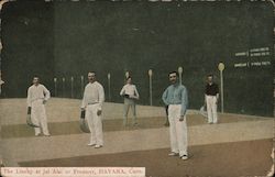 The Lineup at Jai Alai or Frontorr Postcard