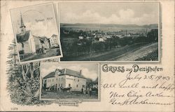 Views of the town of Dettighofen, Germany Postcard Postcard Postcard