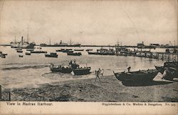 View of Madras harbour Chennai, India Postcard Postcard Postcard