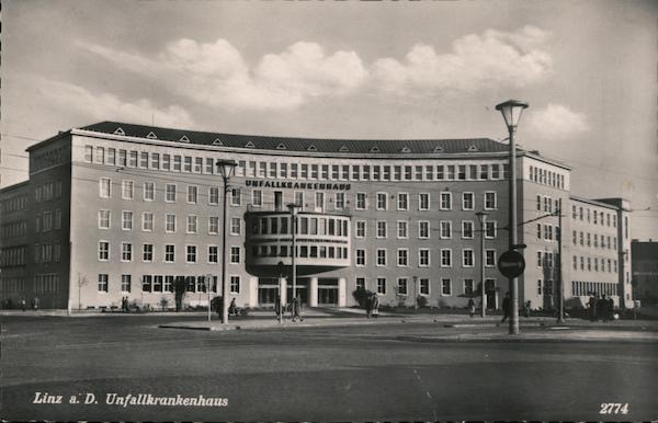 Unfallkrankenhaus - AUVA Hospital Linz, Austria Echie Photographie Postcard