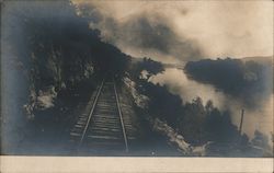 Railroad Tracks Along the White River Postcard