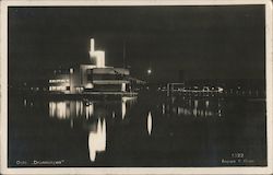 Dronningen - Royal Norwegian Yacht Club Building in Oslo Harbour Postcard