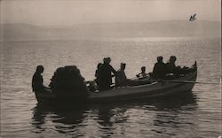 Lake of Galilee Fisherman Postcard