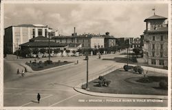 Piazzale Roma e Viale Stazione Brescia, Italy Postcard Postcard Postcard