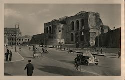 Empire Street and Colosseum Rome, Italy Postcard Postcard Postcard