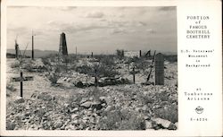 Portion of Famous Boothill Cemetery U.S. Veterans' Monument in Background Tombstone, AZ Postcard Postcard Postcard