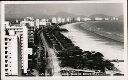 Boqueirão Beach Santos, Brazil Postcard Postcard Postcard