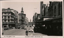 Elizabeth Street, Melbourne, Victoria Postcard