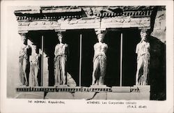 Caryatids of the Erechtheion, Acropolis Detail Postcard