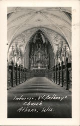 Interior - St. Anthony's Church Postcard