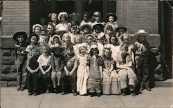 May 1940 Franklin School Golden Spike Days Children in Costumes Postcard