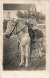 Small Child on a Mule Donkeys Postcard Postcard Postcard