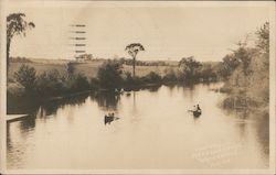 Row boats on the Messalonskee Waterville, ME Postcard Postcard Postcard