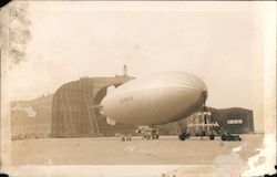 Airship Outside Hangar #1, Lakehurst Naval Air Station Postcard