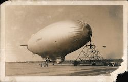 Navy Airships - Lakehurst Naval Air Station Postcard