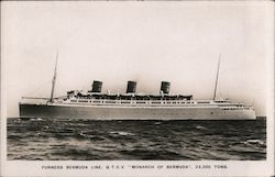 Q.T.E.V. Monarch of Bermuda - Furness Bermuda Line Steamers Postcard Postcard Postcard