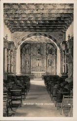 Interior - Mission Dolores Postcard