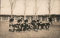 Football Team Men Posing for Picture Postcard