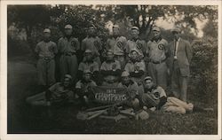 Mens Baseball 1912 Champions "N" Postcard