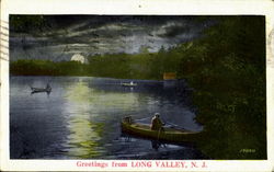 Greetings From Long Valley New Jersey Postcard Postcard