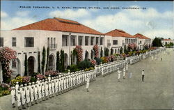 Parade Formation San Diego, CA Postcard Postcard