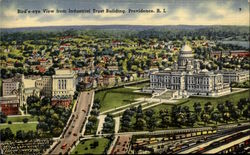 Bird's Eye View From Industrial Trust Building Postcard