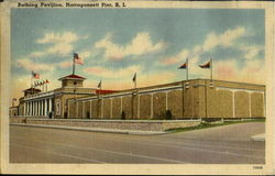 Bathing Pavilion And Parking Area Postcard