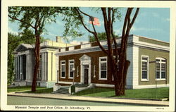 Masonic Temple And Post Office Postcard