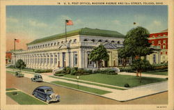 U. S. Post Office, Madison Avenue And 13th Street Postcard