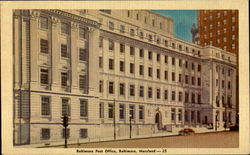 Baltimore Post Office Maryland Postcard Postcard