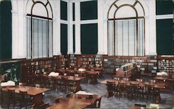 Reference Room - Ryerson Building, Grand Rapids Public Library Postcard