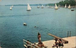 College Club Beach and South Shore Postcard