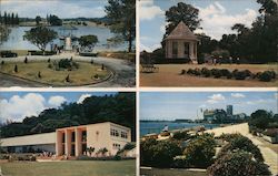 Van Kleef Aquarium (bottom left), Elizabeth Walk (bottom right) Singapore, Malaya (Republic of Singapore) Southeast Asia Postcar Postcard