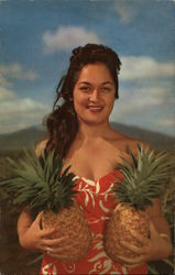 Luscious Pineapples Hawaii Postcard Postcard Postcard